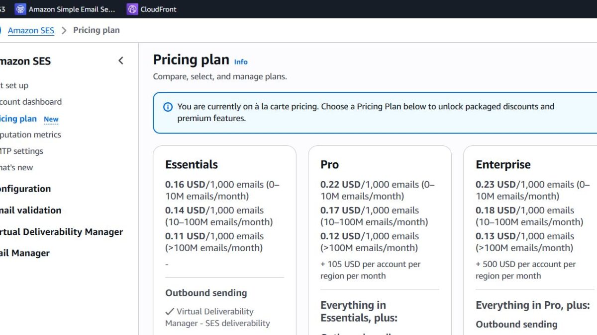 Amazon SES Introduces New Pricing Plans