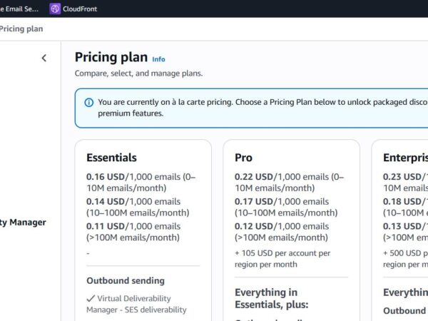 Amazon SES Introduces New Pricing Plans