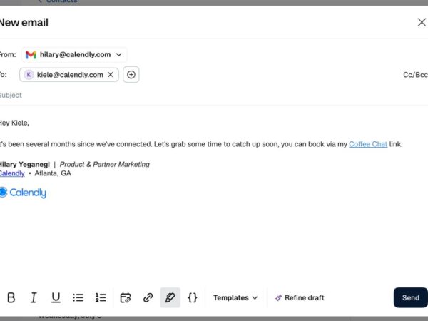 Calendly Adds Built-In Email Sending With Gmail and Outlook