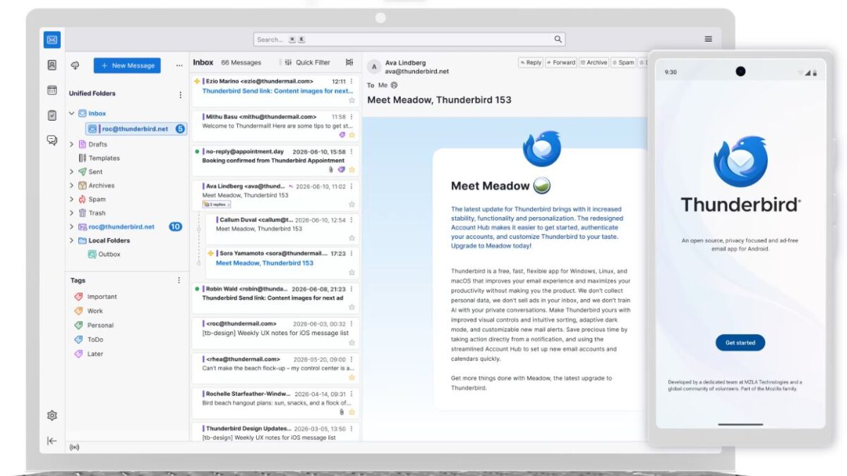 Thunderbird 153 Release: Junk Folder Is Now Spam